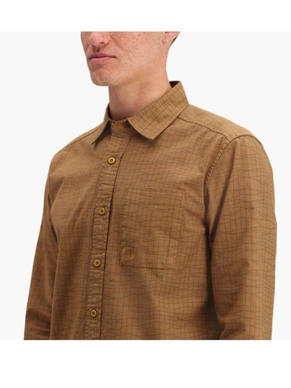 Topo Designs Desert Shirt in Dark Khaki Terrain Size X-Large Gorpcore Hiking